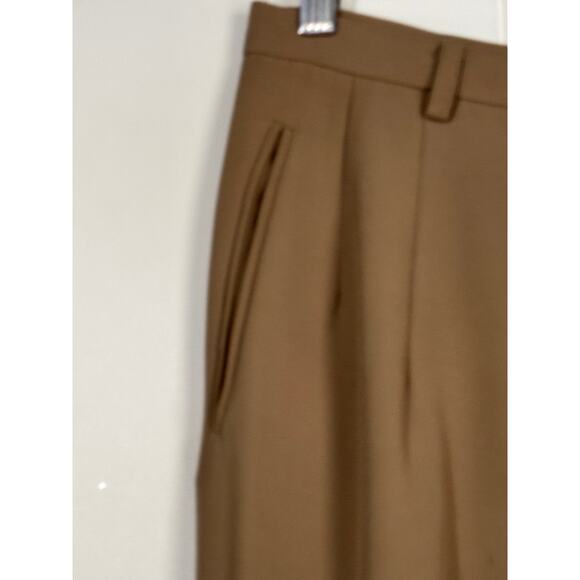 Max Studio Trousers Pleated Brown Dress Pants Size 11/12 - Picture 3 of 10